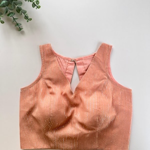 Peach Shimmer Blouse