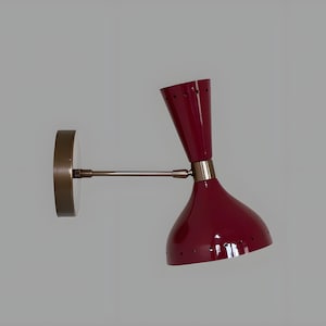 Applique murale en laiton Mid-Century, italienne moderne, luminaire mural Spoutnik, élégante applique murale en laiton d'inspiration vintage, lampe de chevet