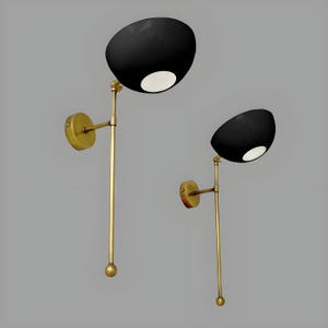 Halverwege de eeuw messing wandlamp Italiaanse moderne wandkandelaar Spoetnik messing wandlamp Stilnovo-stijl wandlamp