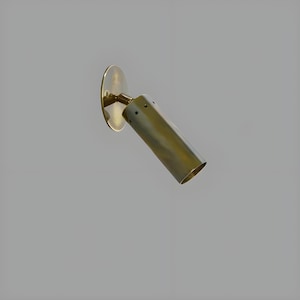 Mid Century Brass Spot Wall Sconce Italian Sputnik Cylindrical Wall Light Elegance Brass Modern Wall Lamp Minimalist Vanity or Hallway Lamp