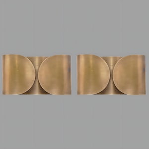 Halverwege de eeuw Foglio wandkandelaar Italiaanse messing wandlamp goud messing wandlamp moderne Spoetnik wandkandelaar slaapkamer hal eetkamer wandlamp armatuur