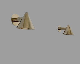 Mid-Century Brass Cone Wall Sconce Italian Modern Wall Light Fixture Sputnik Brass Wall Lamp Bedroom Wall Lamp