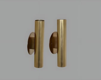 Italian Brass Cylinder Wall Sconce Mid Century Modern Sputnik Wall Light Elegance Brass Wall Lamp Vanity Light