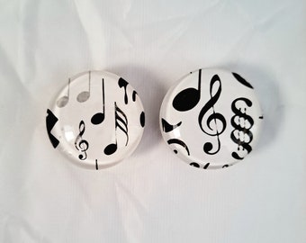 Music Note Refrigerator Magnets Set of 2