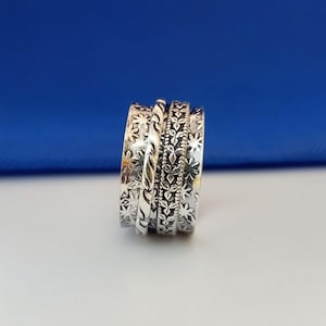 Beliebteste Spinner Ring, 925 Silber Ring, Silber Schmuck, Angst Ring, Silber Band Ring, Spinner Ring, Sorgen Ring, Meditation Ring