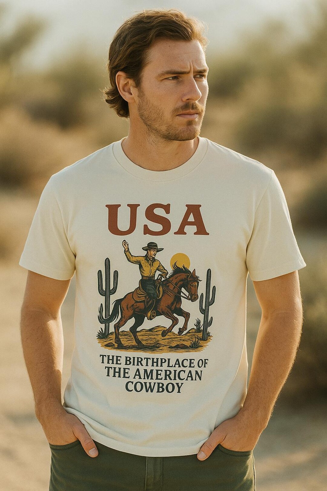 Vintage Bronco Rider Tee: USA Cowboy Graphic Comfort Colors Shirt - Etsy