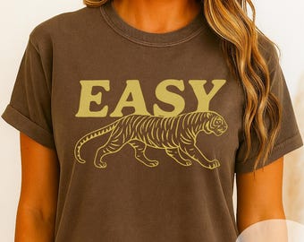 Easy Tiger Graphic Tee: Retro Comfort Colors Streetwear Shirt