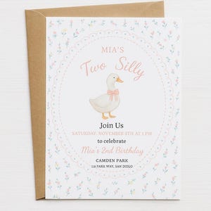 Two Silly - 2nd Birthday Invitation - Birthday Template