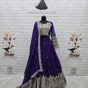 White Lehenga Choli: Sequence Work Indian Bollywood Party Wear