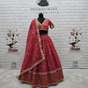 Indian Designer Organza Lehenga Choli With Dupatta For Wedding, Festival Wear Lehenga Choli, Ethnic Wear Lehenga Choli For Women, Lehengas