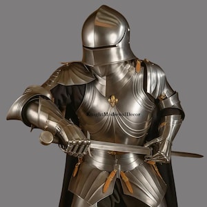 German Gothic Half Suit of Armor – 15th Century Medieval Knight Armor for LARP, Cosplay, Reenactment & Halloween | Gothic Plate Body Armor