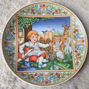 Assiette décorative murale vintage Heinrich en porcelaine de conte de fées des années 1980