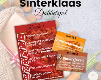 Sinterklaasdobbelspel | pakjesavondspel | 5 Dezember | Sinterklaas