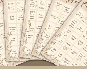 Druckbare Baby Shower Bingo Karten