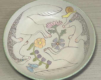 Handmade Otter and Friends Ceramic Bowl