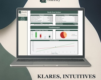 Break-Even Excel Template [DE/EN] – Business Plan Calculator, Fixed & Variable Costs, Profitability Analysis, Instant Download