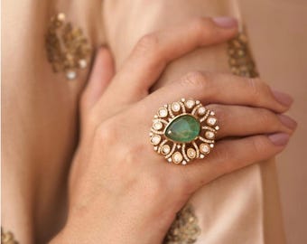 Sterling Silber Ring | Muktamani Ring | Ehering | Stapelbare Schmuck | Personalisierbar | Verstellbarer Ring | Zierliche Schmuckstücke | Geschenk für sie