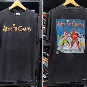 T-shirt Alice In Chains Fog Mountain - Noir - Coton - Logo Officiel - Homme