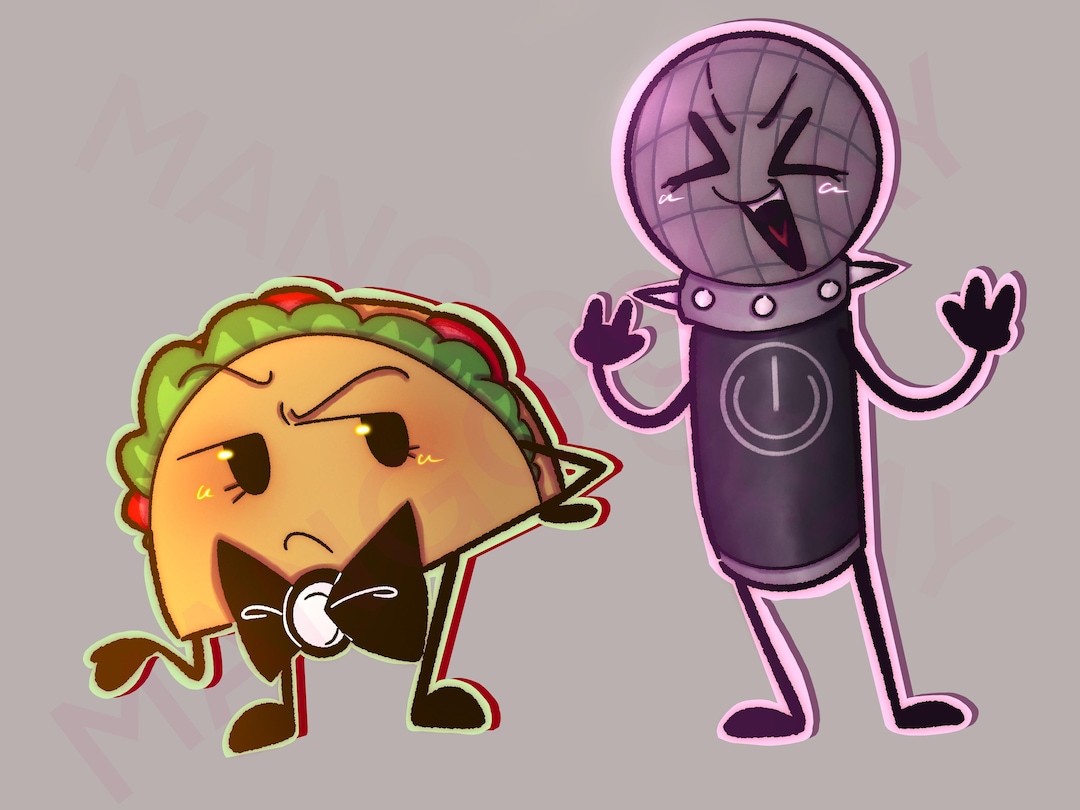 Inanimate Keychains Taco and Mic Inanimate Insanity Keychains (PRE-ORDER) - Etsy UK