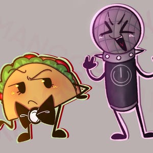 Taco and Mic Inanimate Insanity Keychains (PRE-ORDER)