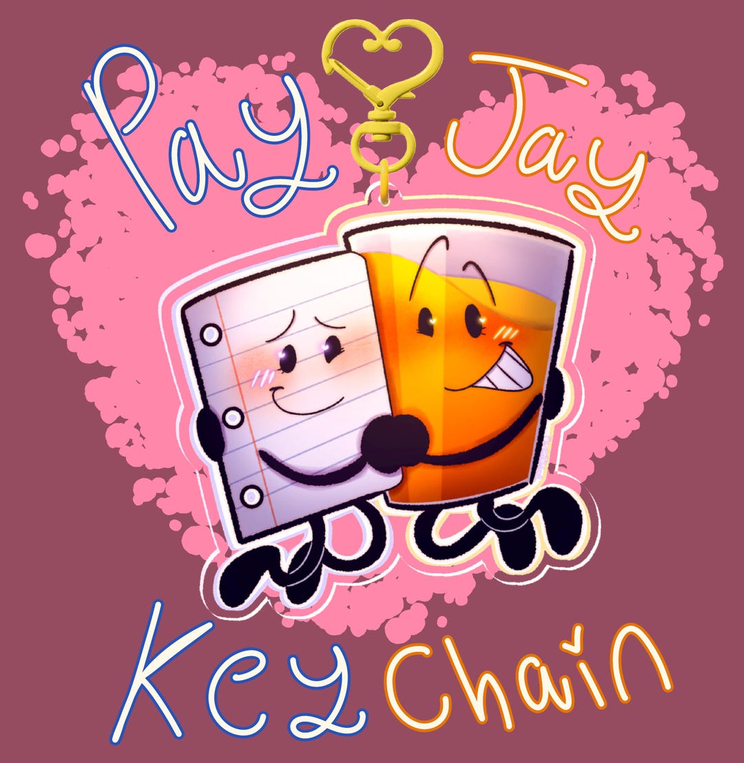 Inanimate Keychains Paper and OJ (payjay) Inanimate Insanity Keychain (PRE-ORDER) - Etsy