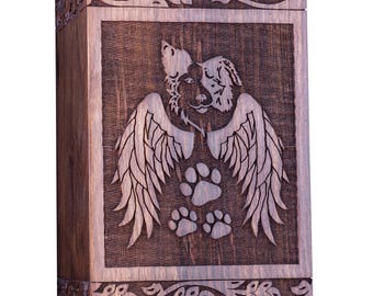 Celtic Tree of Life Rosewood Cremation Urn, Handmade Memorial Box