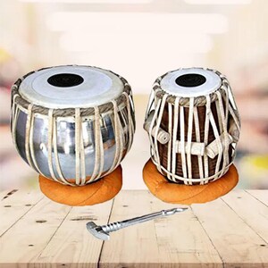 Professional Concert Plated Brass Bayan Tabla Drum Set, 3 Kg musical instruments