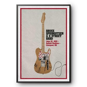 Póster de Bruce Springsteen y The E Street Band, Anfield Stadium, Liverpool, Reino Unido, 7 de junio de 2025