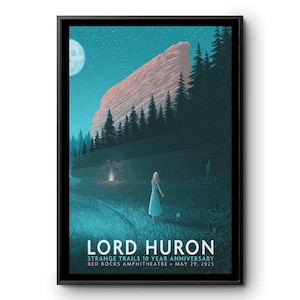 Cartel de la gira del décimo aniversario de Lord Huron Strange Trails, del 29 al 31 de mayo de 2025, Red Rocks