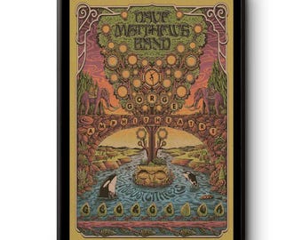 Dave Matthews Band All Gig Posters, Aug 29, 2025 The Gorge Amphitheatre George, WA Poster, Dave Matthews Band Summer Tour 2025 Poster