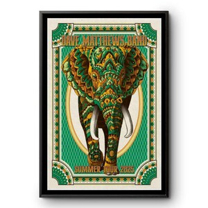 Póster artístico de la gira de verano de Dave Matthews Band 2025