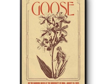 Goose All Gig Posters, 2025 New York Goose Madison Square Garden Poster, Goose Aug 28 2025 Hancher Green At The University In Iowa Poster