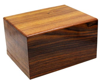 Handcrafted Large Wooden Cremation Urn for Human Ashes – Decorative Funeral Box (9.5&quot; x 7.5&quot; x 5.5&quot;) – Holds Up to 290 lbs.