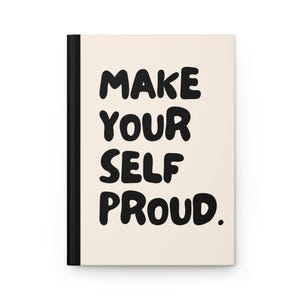 Matte Hardcover Journal - Motivational Writing Notebook, Self-Care Gift, Bucket List Journal, Inspirational Planner, Goal Setting [...]