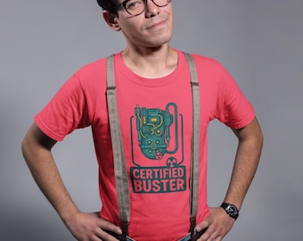 Buster Certificado / Camiseta Retro Proton Pack / ¿A quién vas a llamar? Tu Armario.