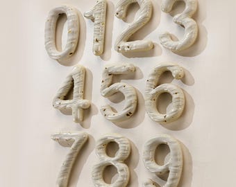 Ceramic House Tiles door number Personalized,Customized Numbers Wall Decor,House  Numbers Ceramic Art,house number Porcelain door sign