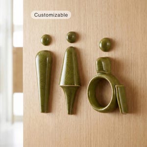 Elegante op maat gemaakte keramische toiletmarkeringen, luxe heren damesborden voor huishouden en hotel