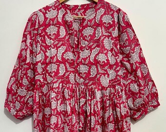 Mysig rutig bomullsklänning för höst och vinter, midiklänning inspirerad av Cottagecore Vintage, minimalistisk semesteroutfit