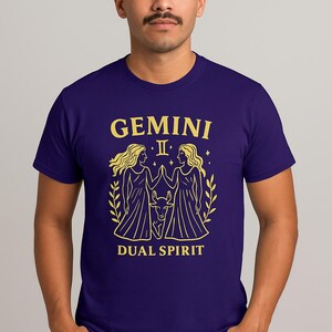 Gemini Zodiac T-Shirt: Dual Spirit Astrology Graphic Tee