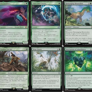 MTG Commander Deck Tifa Lockhart 100 Magic Cards EDH Final Fantasy Green - NM