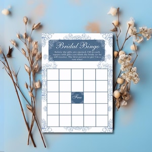 Something Blue Bridal Shower Games Bundle – Set of 6 Printable Games + 1 Advice & Wishes Card | Editable via Canva | Instant Download