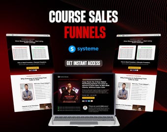Systeme.io-kursförsäljningstrattmall, modern landningssida