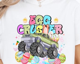 Äggkrossare Monstertruck Påskpojkar PNG (digital nedladdning)