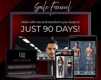 Mall för System.io Fitness-försäljningstratt | Landningssida med hög konvertering