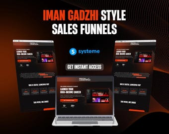 Högkonverterande System.io-tratt | Försäljningssida i Iman Gadzhi-stil | Import med ett klick + redigerbar design