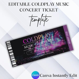 Coldplay ticket music of sphere - Etsy 日本
