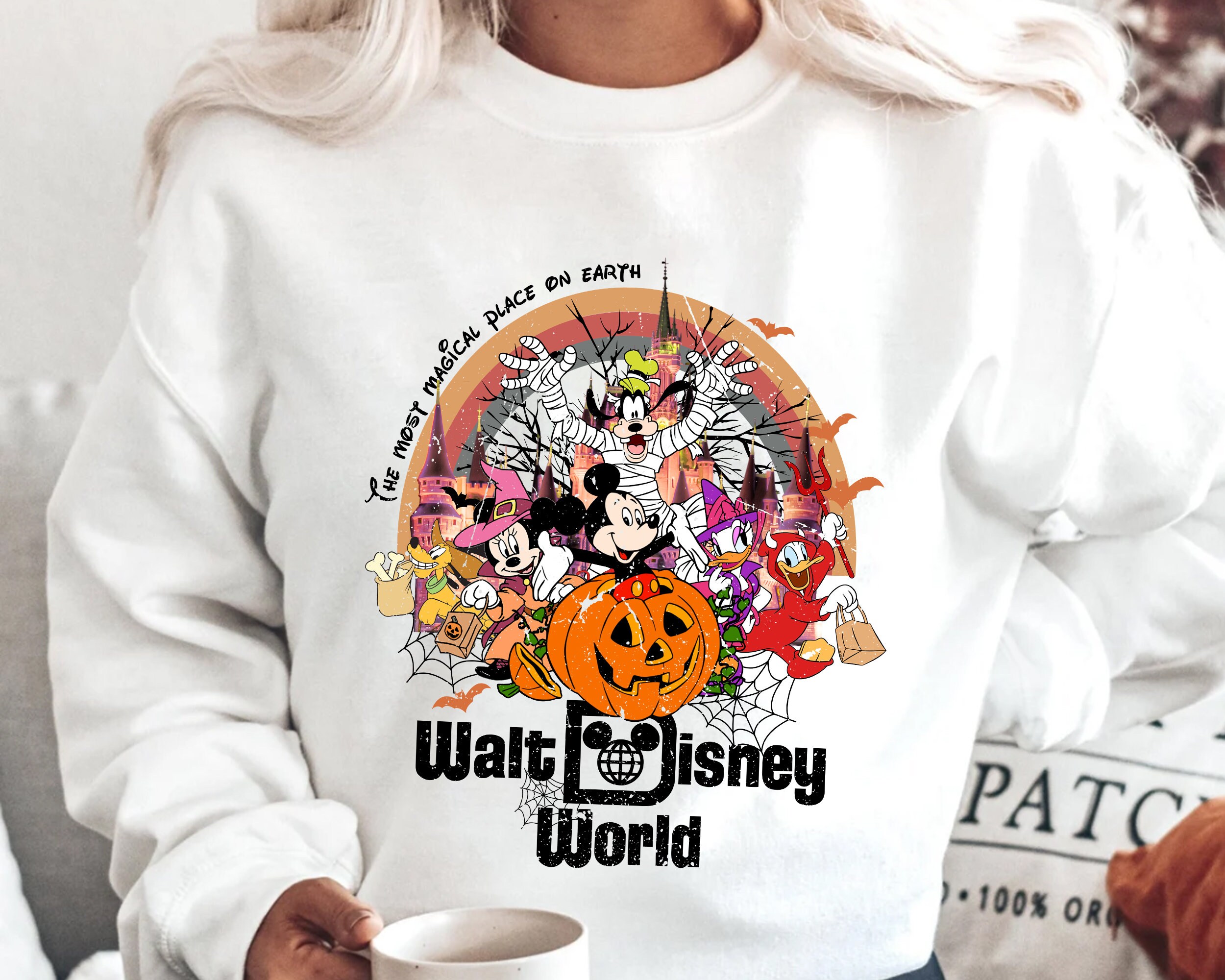 Discover Vintage Walt Disney World Halloween Sweatshirt, Disney Halloween Sweatshirt
