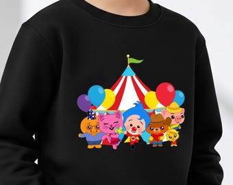 Plim Plim Kids Carnival Sweatshirt Circus Cartoon Birthday Shirt