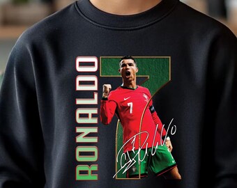 Kids Ronaldo Soccer Sweatshirt, Youth Fan Hoodie