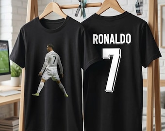 Kids Ronaldo 7 Soccer T-Shirt, Adult CR7 Football Jersey Tee